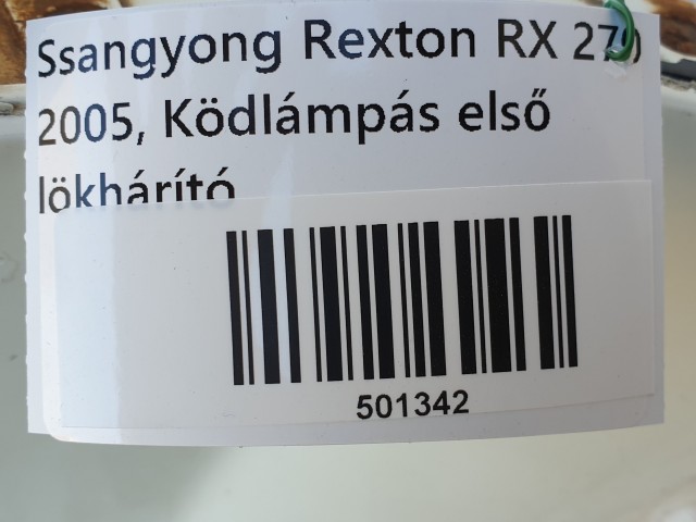 501342  Ssangyong Rexton RX 270, 2005, Ködlámpás Első Lökhárító