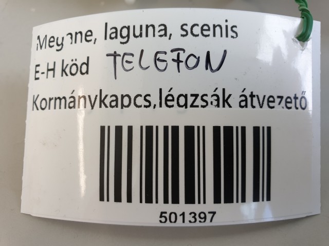 501397, Renault Megane 3, Telefon, E-H Köd, Kormánykapcsoló Légzsákszalag