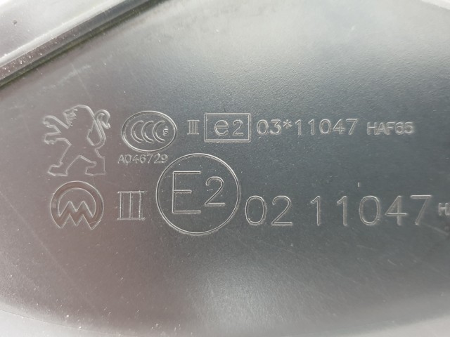 501889 Peugeot 208, 2013, Bal Visszapillantó Tükör, 7 vezeték