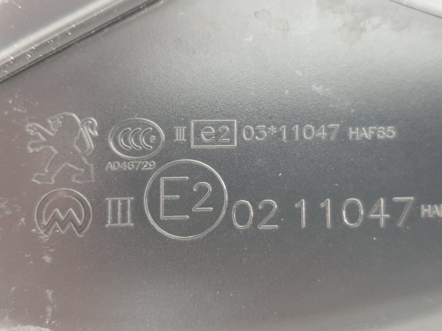 501890 Peugeot 208, 2012, Bal Visszapillantó Tükör, 7 vezeték
