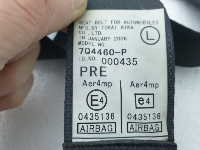 503469 Daihatsu Terios, 2007, Bal Első Biztonsági Öv, Övfeszítő