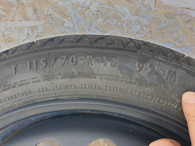 502819 Opel Vectra C, PÓTKERÉK, Continental 115/70R16, 5X110, ET41, 4x16