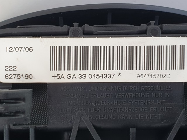 504858 Citroen C4, 2006, Kormánylégzsák, Légzsák, 2 Csati, 2 Águ Kormányba