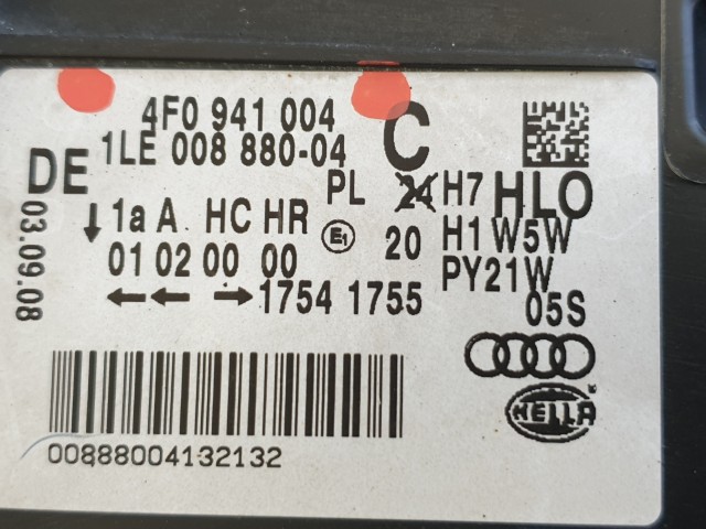505782 Audi A6 C6, 2008, Jobb Első Lámpa, Fényszóró