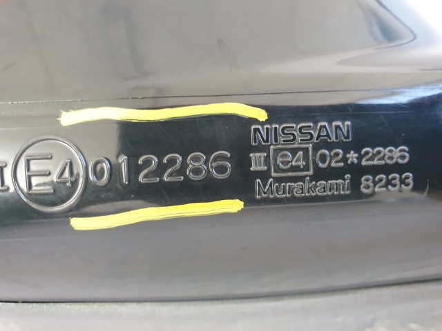 506024 Nissan Murano 2005, Bal Visszapillantó Tükör, 5 Vezetékes