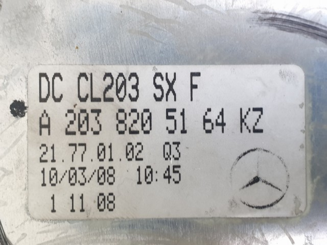 506219 Mercedes CLC Class 2008, Bal Hátsó Külső Lámpa