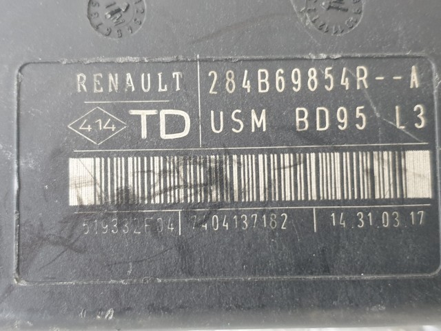 506354 Renault Megane 3, 2011, Biztosíték Tábla, USM Modul 284B69854R-AS