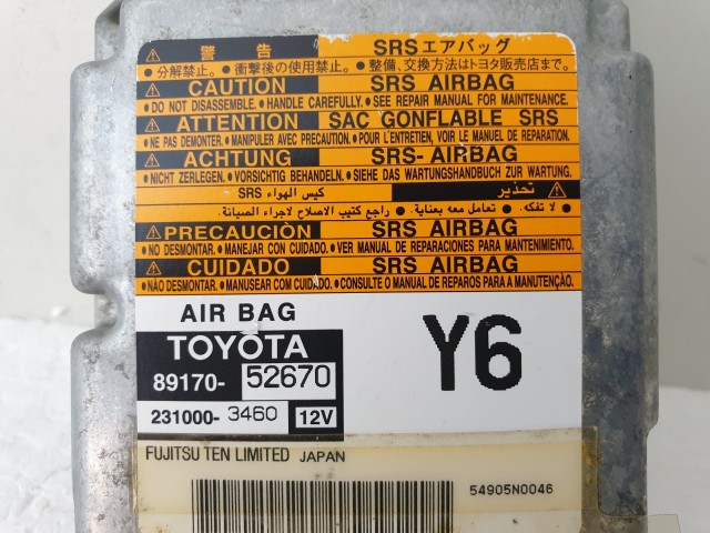 506384 Toyota Yaris 2,  2006, Légzsák Indító Elektronika, 89170-52670
