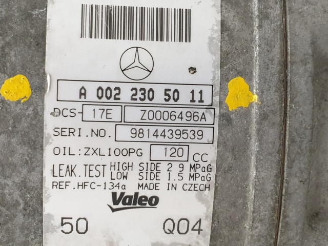 507188 Mercedes C, S, Clk, G, Sprinter, Klímakompresszor, 6PK,  A0022305011