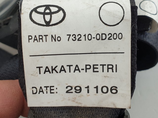 505243 Toyota Yaris, 2008, Jobb Első Övfeszítő, Biztonsági Öv, 5 Ajtóshoz