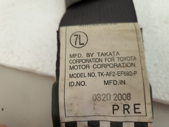 505246 Toyota Yaris, 2008, Bal Első Övfeszítő, Biztonsági Öv, 5 Ajtóshoz