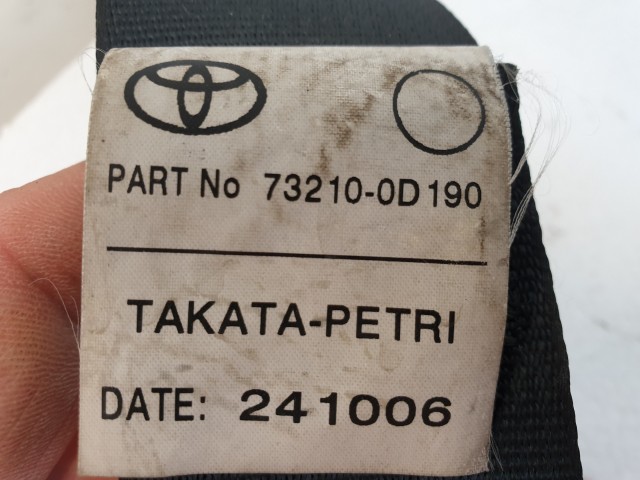 505249 Toyota Yaris, 2008, Jobb Első Övfeszítő, Biztonsági Öv, 3 Ajtóshoz