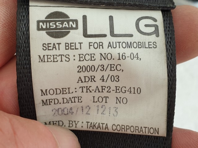 505255 Nissan Murano 2004, Bal Első Övfeszítő, Biztonsági Öv