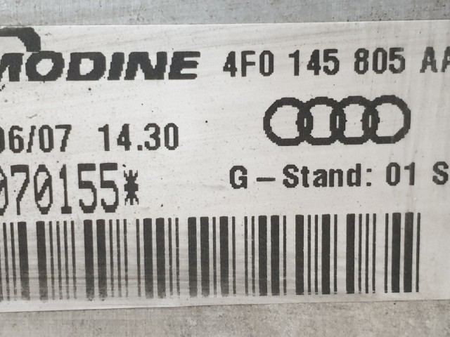 507227 Audi A6 C6, 2007, Diesel Intercooler, Intercooler Hűtő, 4F0145805AA