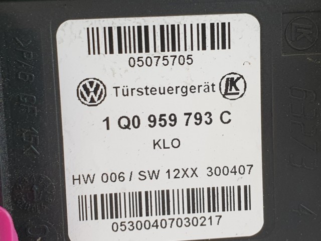 507329 VW Eos 2007, Jobb Első Ablakemelő Szerkezet Motorral