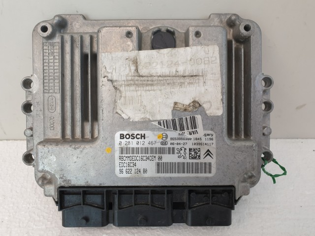 502850 Peugeot 207, Motorvezérlő, Ecu, 9662212480, 0281012467 Bosch
