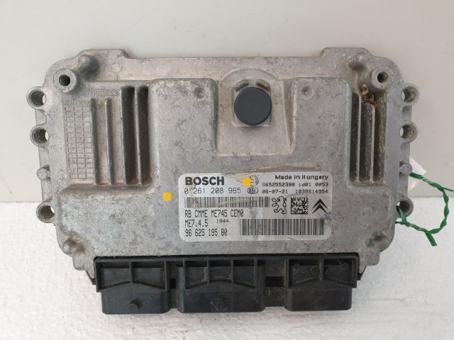 502851 Peugeot 207, 2006, Motorvezérlő, Ecu, 9662519580, 0261208965 Bosch