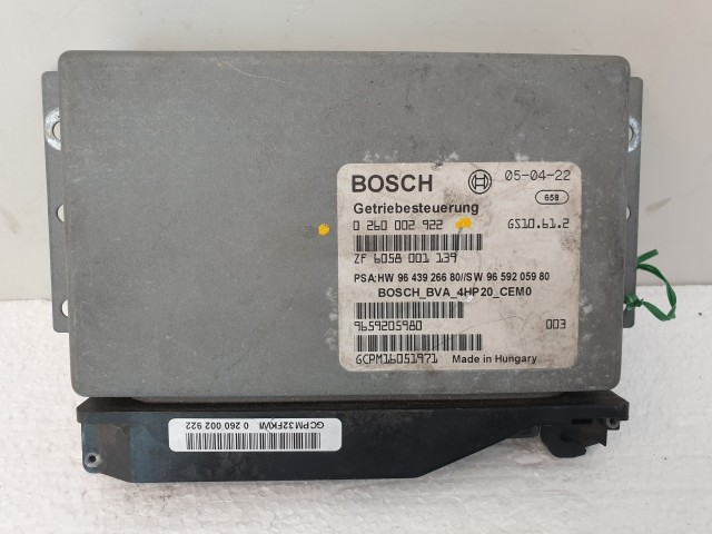 502853 Peugeot 407, 2005, Automataváltó Vezérlő, 9659205980, 0260002922 Bosch