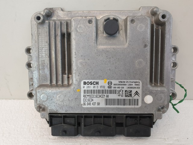 502854 Citroen C3 Picasso, 2009, Motorvezérlő, Ecu, 9664843780, 0281013872 Bosch