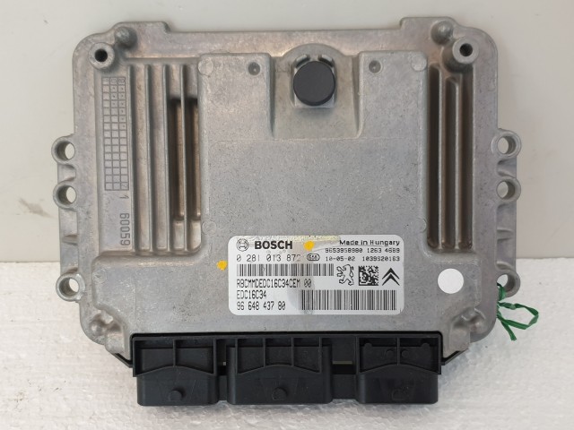 502860 Peugeot 207, 2010, Motorvezérlő, Ecu, 9664843780, 0281013872 Bosch