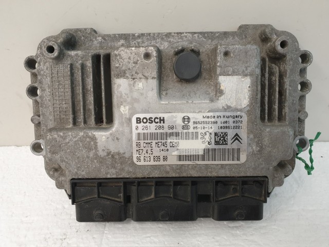 502869 Peugeot 206, 2005, Motorvezérlő, Ecu, 9661383980, 0261208901 Bosch