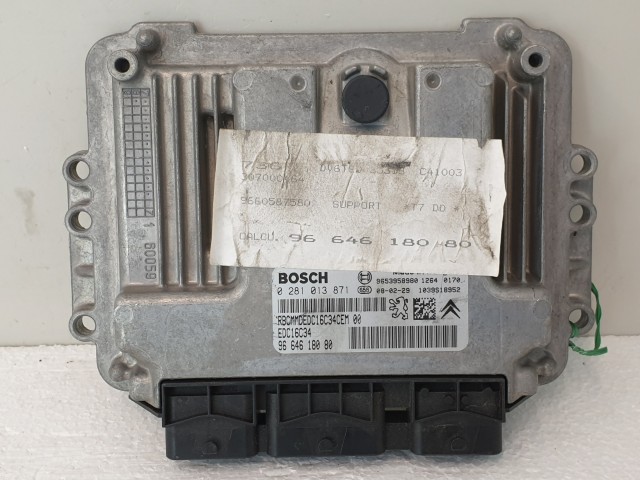 502870 Peugeot 207 Diesel, 2008, Motorvezérlő, Ecu, 9664618080, 0281013871 Bosch