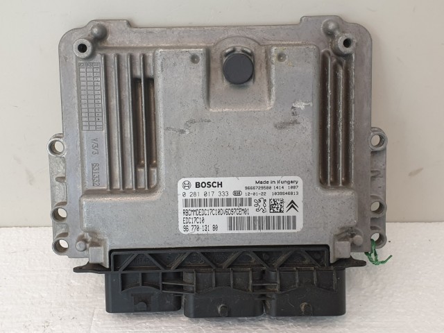 502872 Peugeot 207 Diesel, 2012, Motorvezérlő, Ecu, 9677013180, 0281017333 Bosch