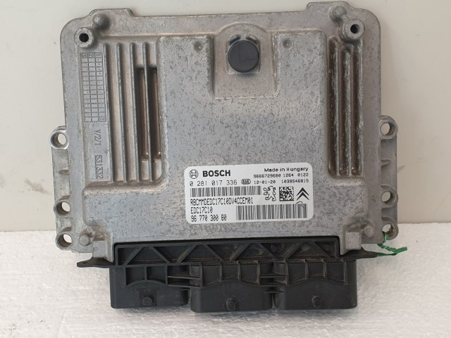 502874 Peugeot 207, 2012, Motorvezérlő, Ecu, 9677030080, 0281017336 Bosch