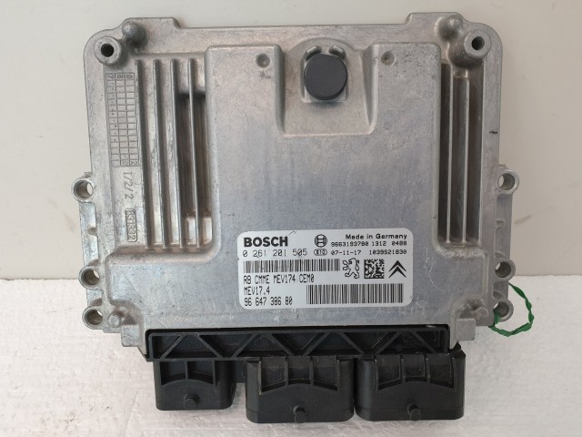 502876 Peugeot 207, 2007, Motorvezérlő, Ecu, 9664738680, 0261201505 Bosch