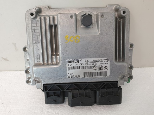 502878 Peugeot 308, 2008, Motorvezérlő, Ecu, 9664738680, 0261201505 Bosch