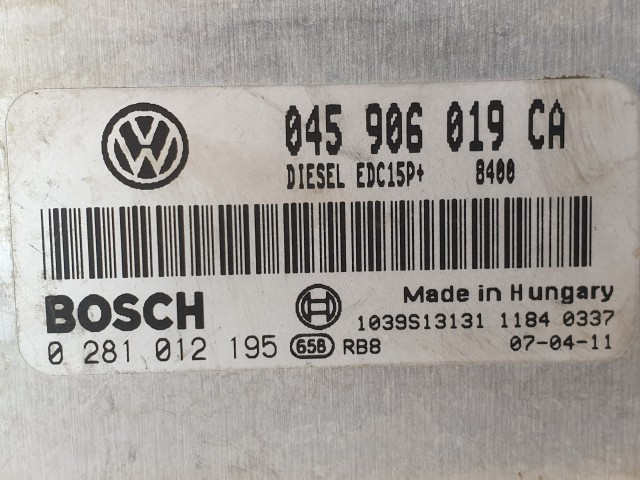 502910 VW Polo 2007, Motorvezérlő, Ecu, 0281012195, 045906019CA, Bosch.