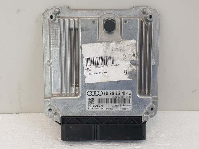 502914 Audi A6 C6, 2008, Motorvezérlő, Ecu, 0281014261, 03G906016MH, Bosch.