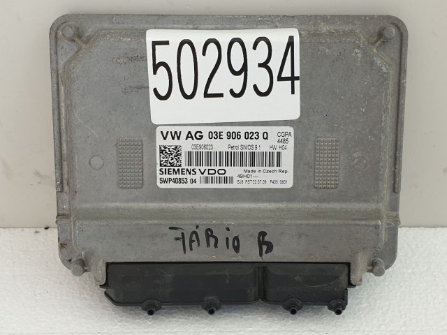 502934 Skoda Fabia 2, 2009, Motorvezérlő, Ecu, 5WP4085304, 03E906023Q, Siemens.