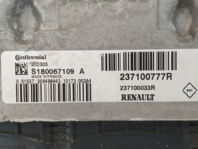 502939 Renault Megane 3, 2010, Motorvezérlő, Ecu, S180067109A, 237100777R, Continental.