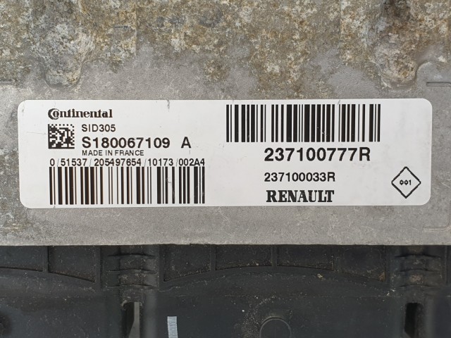  502944 Renault Megane 3, 2010, Motorvezérlő, Ecu, S180067109A, 237100777R, Continental.