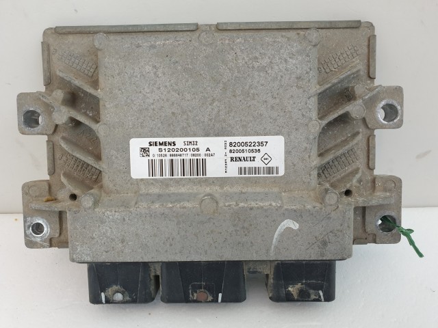 502948 Renault Clio 3, 2009, Motorvezérlő, Ecu, S120200105A, 8200522357 Siemens.