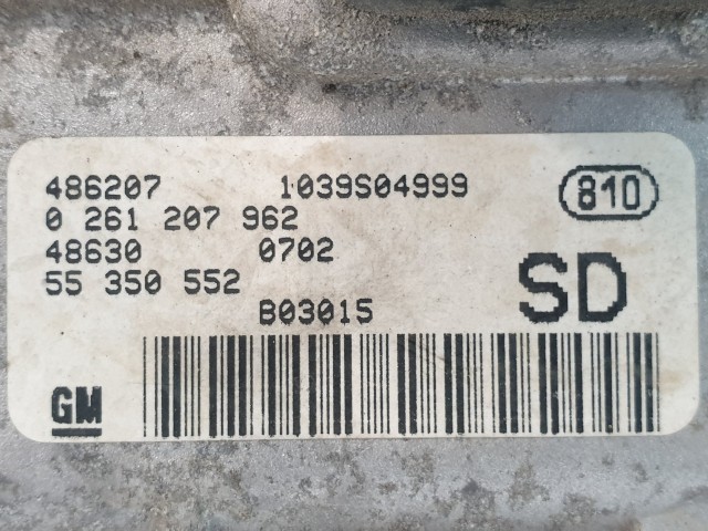 502972 Opel Corsa C, 2005, Motorvezérlő, Ecu, 0261207962, 5535055SD, Bosch.