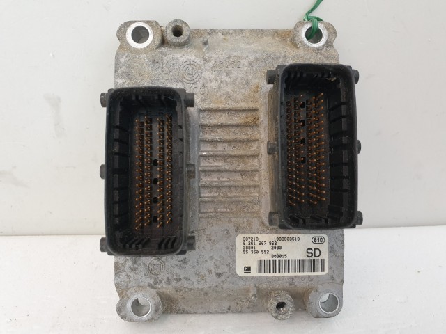 502973 Opel Corsa C, 2006, Motorvezérlő, Ecu, 0261207962, 55350552SD, Bosch.