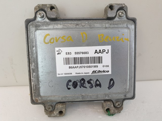 502977 Opel Corsa D, 2010, Motorvezérlő, Ecu, 12636386, 55576683, Acdelco.