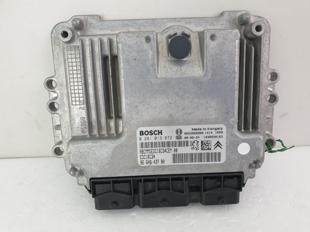 502989 Peugeot 308, 2008, Motorvezérlő, Ecu, 9664843780, 0281013872 Bosch