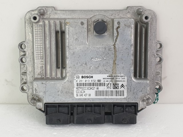 502990 Peugeot 207, 2010, Motorvezérlő, Ecu, 9664843780, 0281013872 Bosch