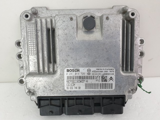 502993  Peugeot 308, 2009, Motorvezérlő, Ecu, 0281014729, 9665674480, Bosch.