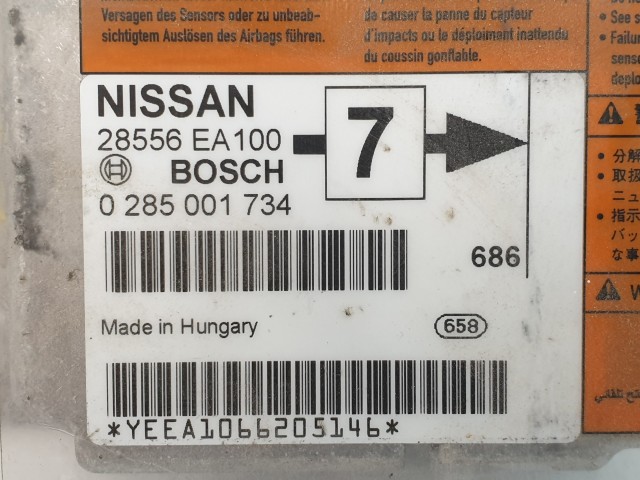 503022 Nissan Navara 2008, Légzsák Indító, 0285001734, 28556EA100.