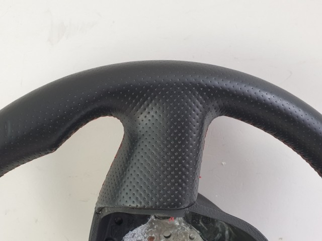 509837 Skoda Fabia 2,, 2011, Bőrkormány, Kormány, 5J0419091B, Piros Cérna,