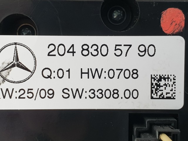 509881 Mercedes C Osztály, W204, 2009, Fűtés Hűtés Vezérlő Panel, 2048305790