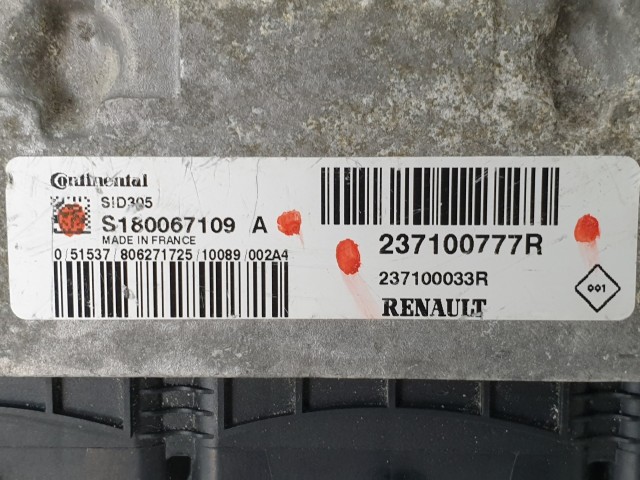 503781 Renault Megane 3, Motorvezérlő, Ecu, S180067109A, 237100777R, Continantal, 