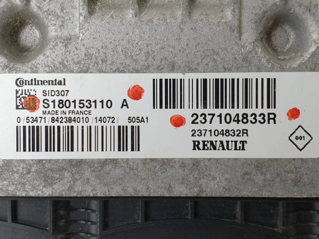 503782 Renault Megane 3, Motorvezérlő, Ecu, S180153110A, 237104833R, Continental.