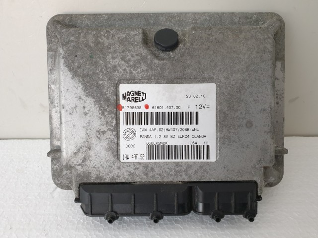 503783 Fiat Panda 2010, Motorvezérlő, Ecu, 51798638, 6160140700, Magneti 