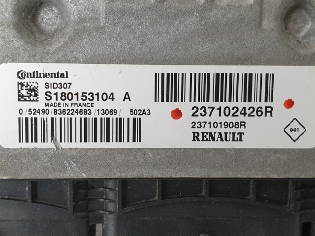 503785 Renault Megane 3, Motorvezérlő, Ecu, S180153104A, 237102426R, Continental.