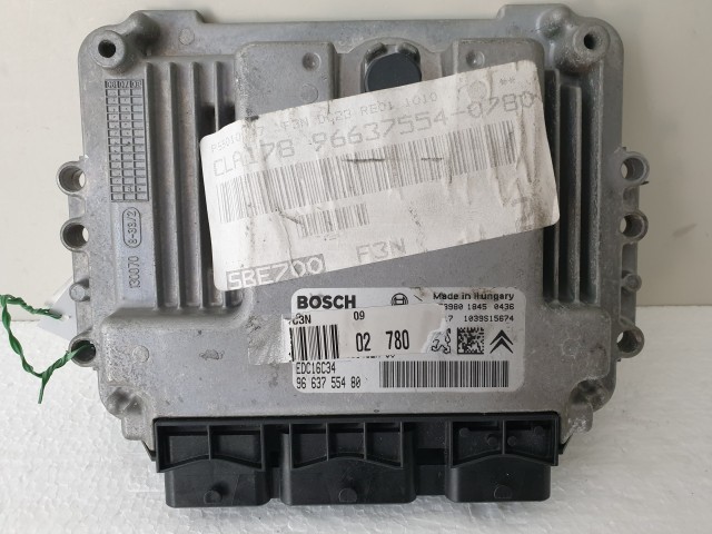 503811 Peugeot 207, Motorvezérlő, Ecu, 0281013868, 9663755480, Bosch